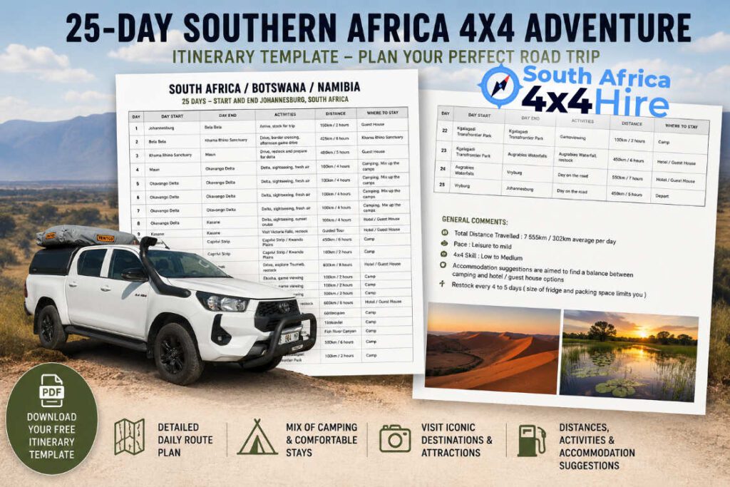 6 Unforgettable Things to Do in Zambia plan your dream adventure with our free 25 day southern africa 4x4 itinerary template sample with logo